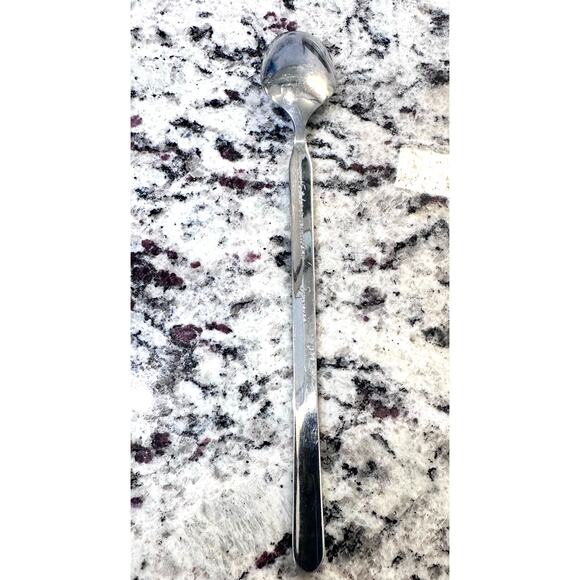 Noritake Gold Esperanza Stainless-Vintage Japan-Retired Rare Iced Tea Spoon - Picture 2 of 3